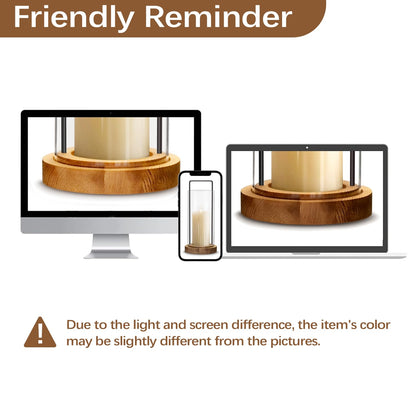 Houmury Farmhouse Candle Holder Decor Boho Glass Hurricane Lantern for Table Centerpieces Set of 2 Decorative Wood Metal Candle Holders for Living Room Dining Patio Home Decoration (Brown)