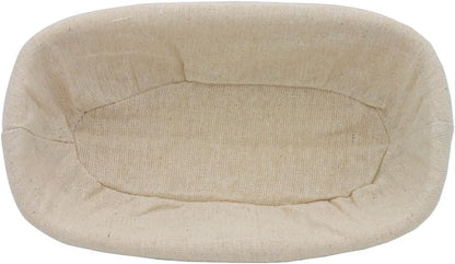 BetterJonny 9 inch Rectangle Banneton Bread Proofing Basket, Rattan + Liner Combo for Bakers