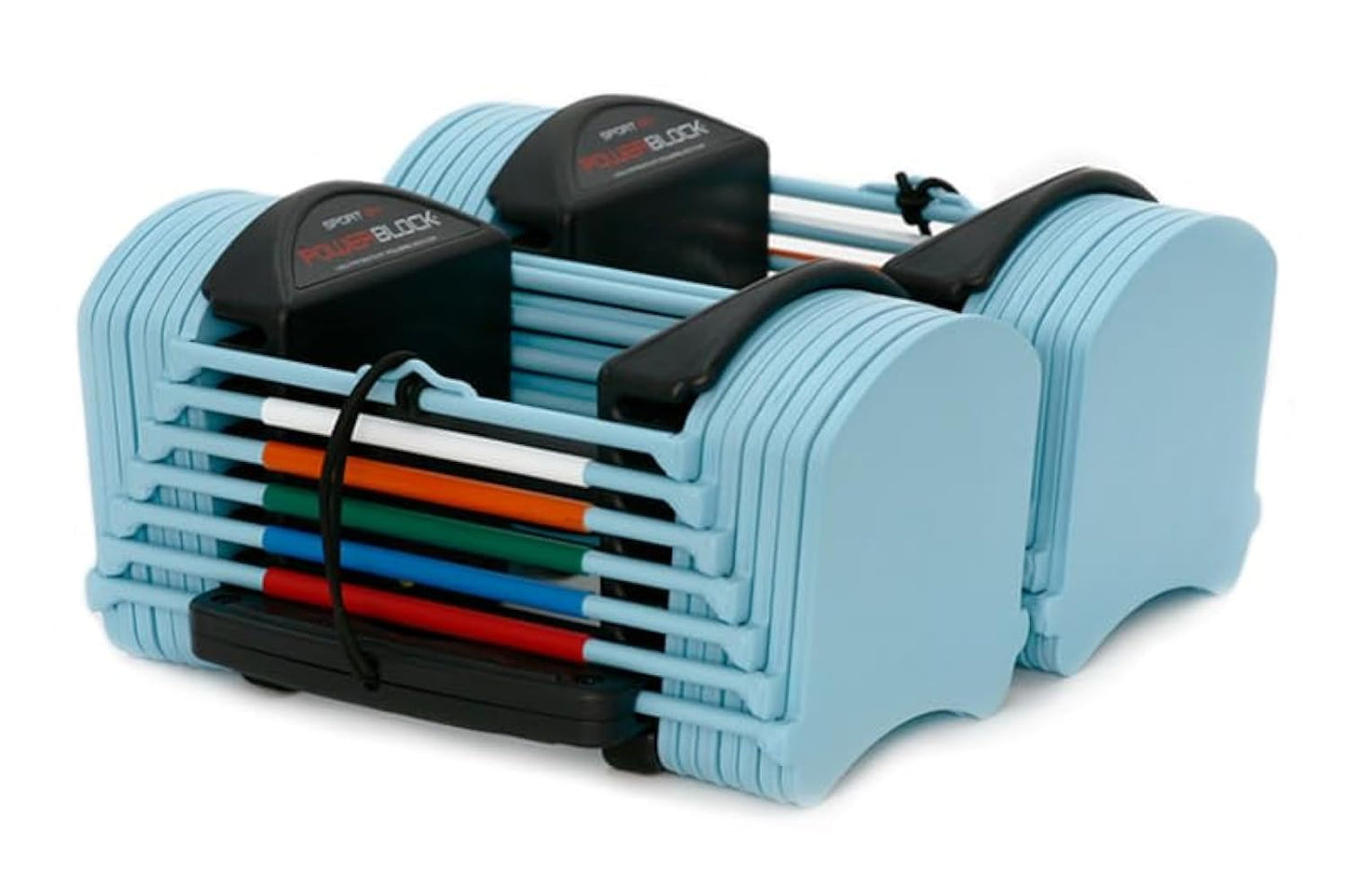 PowerBlock Sport 24 Adjustable Dumbbells, Sold in Pairs, 3-24 lb. Dumbbells, Durable Steel Build, Innovative At Home Workout Equipment, All-in-One Exercise Product, Strength Training, Blue