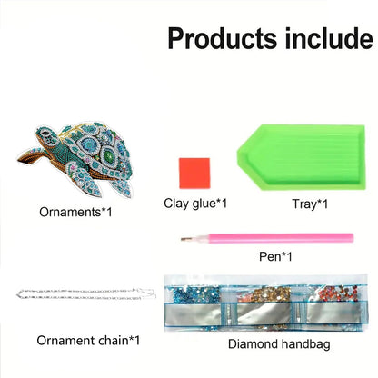 STGLCR Sea Turtle Suncatchers Special Shape Diamond Painting Kits for Beginner,Crystal Rhinestones Diamond Dots Diamond Art DIY Kits for Adults Painting Pendant Ornament for Home Wall Decor 7.8inch