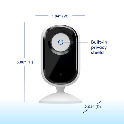 ADT Blu Indoor Camera Kit, DIY Home Security System with 2K Indoor Security Camera, Door/Window Sensor, Motion Detector, Night Vision, Two-Way Audio, Pet-Friendly Camera, ADT+ App Control