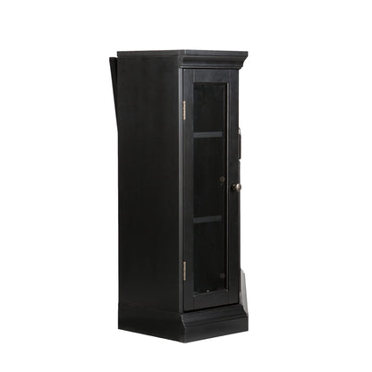 SEI Furniture Claremont Convertible Corner Electric Fireplace Media Stand with Storage, Black