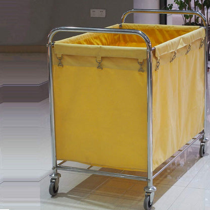 Movable Hand Trucks Storage Kitchen Movable S Hotel Laundry Sorter Cart On Wheels Club Linen Cart for with Handle Lobby Room Service Rolling with Movable Cover,Yellow,92X56X89Cm