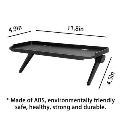 QIYUNI 2 Pieces TV Top Shelf Screen Monitor Top Storage Bracket Computer Screen Shelf Adjustable Bracke for Media Boxes Game Console Router Home Mount (Black, 11.8 x 4.9 Inch)