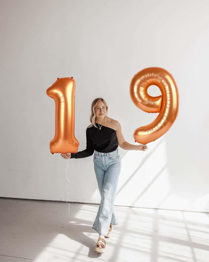 Orange Number 0 Balloon - 40 Inch Birthday Decoration for Milestone Celebrations