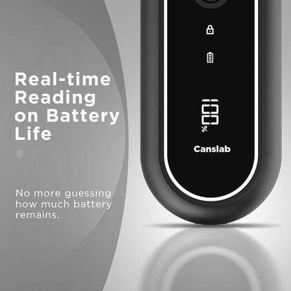 Canslab Turbo Rechargeable Can Opener - Professional Grade Blade, Auto-Stop, LED Battery Life Display, Wall-mountable, Side Cut Electric Can Opener for Smooth Edge, Hands-free Operation,USB-C Charging