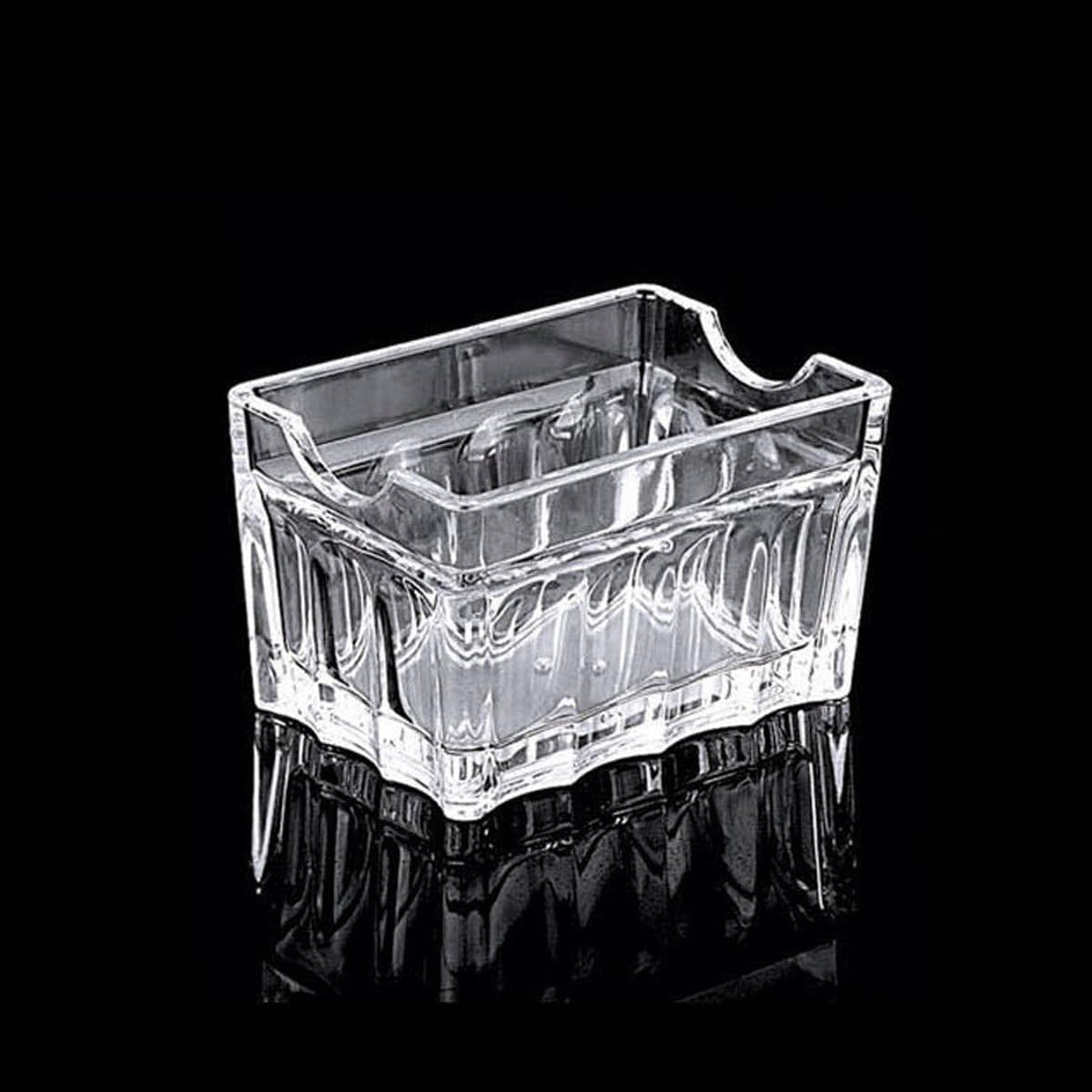 Acrylic Tea Bags Caddy Organizer, Tea Chest Box for Tea, Coffee Bags, Sweeteners, 11x6.5x6.5cm, 1 Divided Section