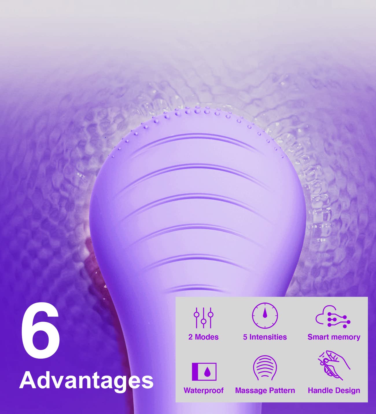 NågraCoola Electric Facial Cleansing Brush - Waterproof and Rechargeable, Exfoliates, Cleanses and Massages Skin - Light Blue