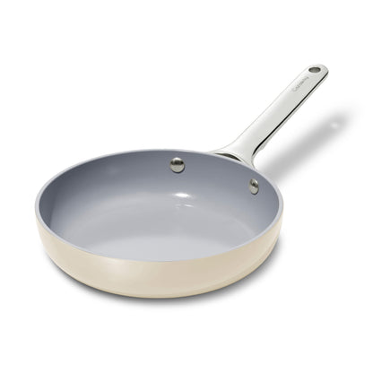 Caraway Nonstick Ceramic Mini Fry Pan (1.05 qt, 8") - Non Toxic, PTFE & PFOA Free - Oven Safe & Compatible with All Stovetops (Gas, Electric & Induction) - Cream