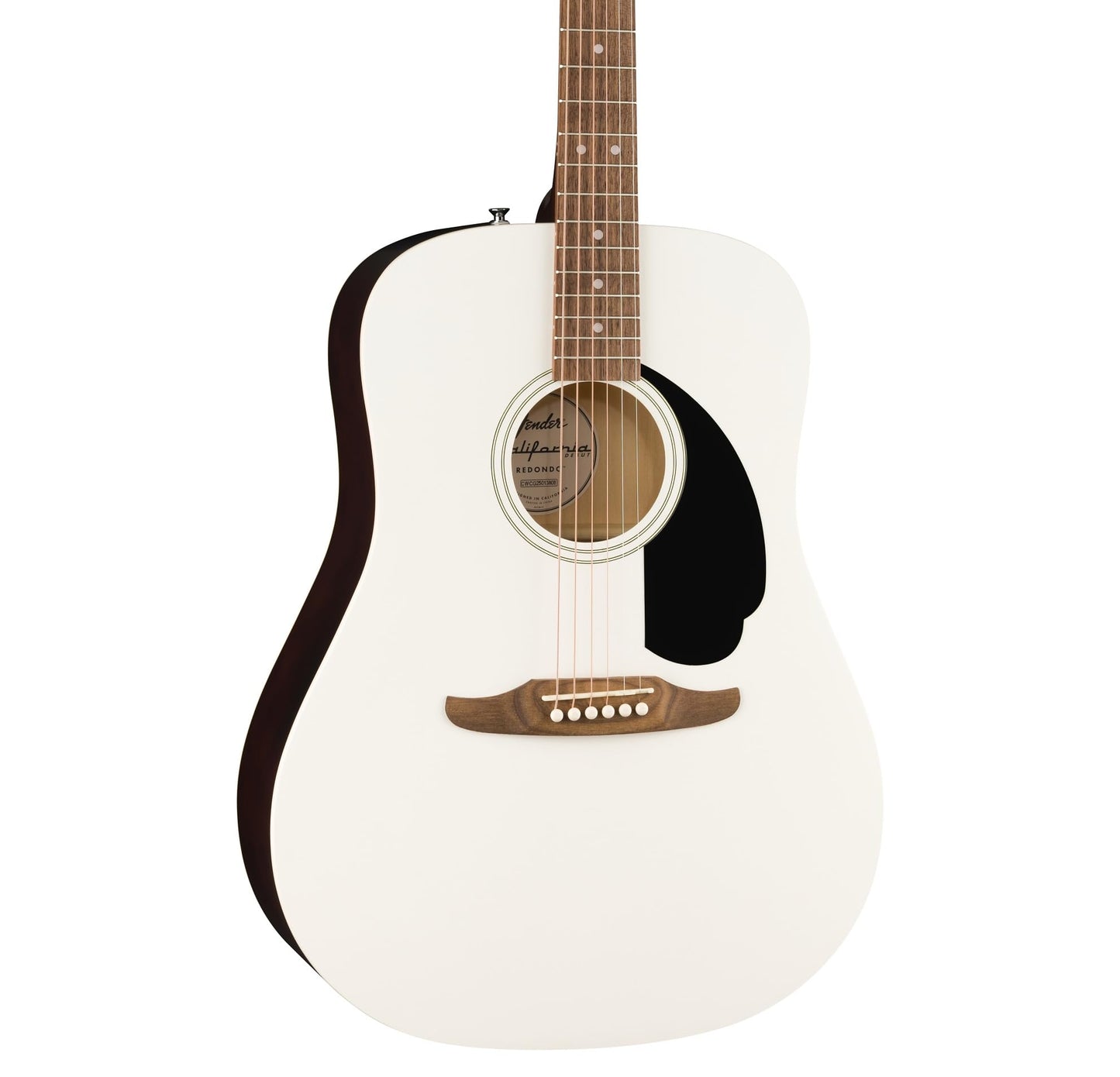 Fender California Redondo Acoustic Guitar - White Bundle with Hard Case, Strap, Strings, Picks, and Austin Bazaar Instructional Video