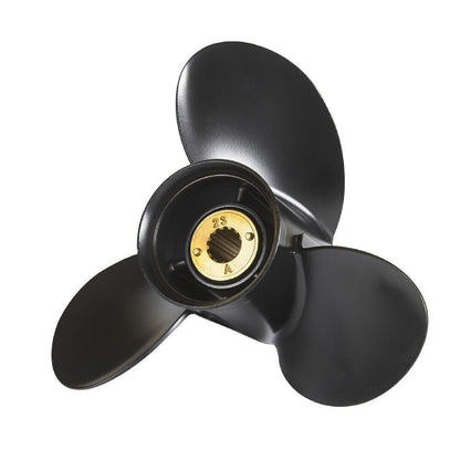 MARKGOO Propeller 10 3/8 X 13 Pitch RH 13 Spline Tooth for Mercury Mariner Outboard 25 30 35 40 45 50 55 60 70 HP Boat Motor Engine Parts Aluminum Prop with Hub Nut Kit 48-73136A45