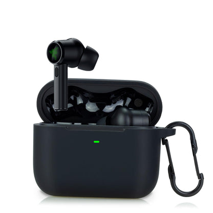 LEFXMOPHY Case Cover Replacement for Razer Hammerhead True Wireless Pro Gaming Earbuds, Silicone Protective Skin (Black)