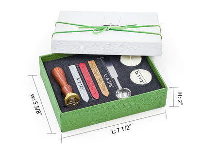 VOOSEYHOME Elegant Rose in Bloom Wax Seal Stamp Kit, Gold/Red/Silver Sealing Wax Sticks, Decorating on Invitations Envelopes Packings Cards for Birthday Themed Party Wedding Signature