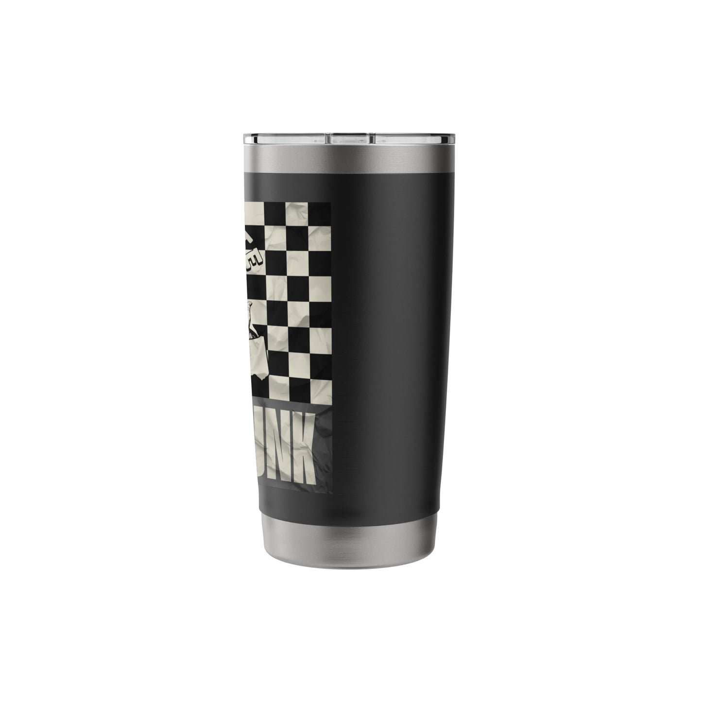 Anti-Racist Ska Punk 2-Tone Chess Checked OI Rude Boy Stainless Steel Insulated Tumbler