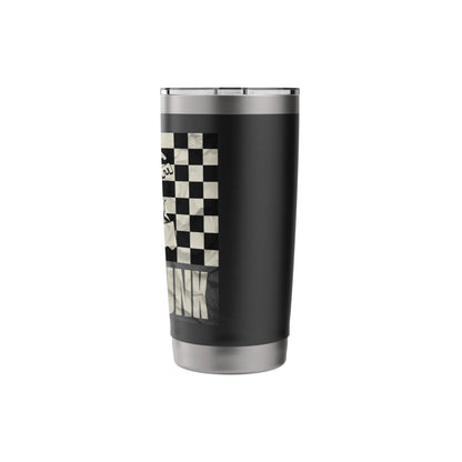 Anti-Racist Ska Punk 2-Tone Chess Checked OI Rude Boy Stainless Steel Insulated Tumbler