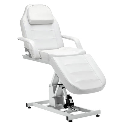 BarberPub Salon SPA Massage Bed Tattoo Chair Facial Adjustable Table Beauty Equipment 0100 (White)