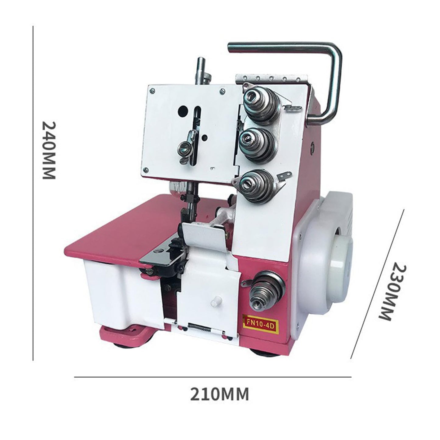 Four Threads Portable Sewing Machine Metal Frame Serger Four-Thread Lockstitch Sewing Machine Small Desktop Overlock for Hemming and Sewing