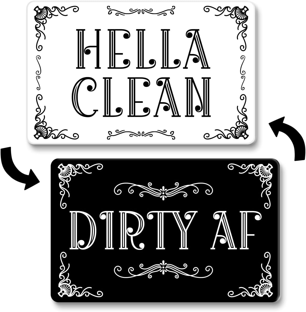 Funny Clean Dirty Dishwasher Magnet, Double Sided Kitchen Reversible Sign, Apartment Kitchen Accessories Decor Magnet