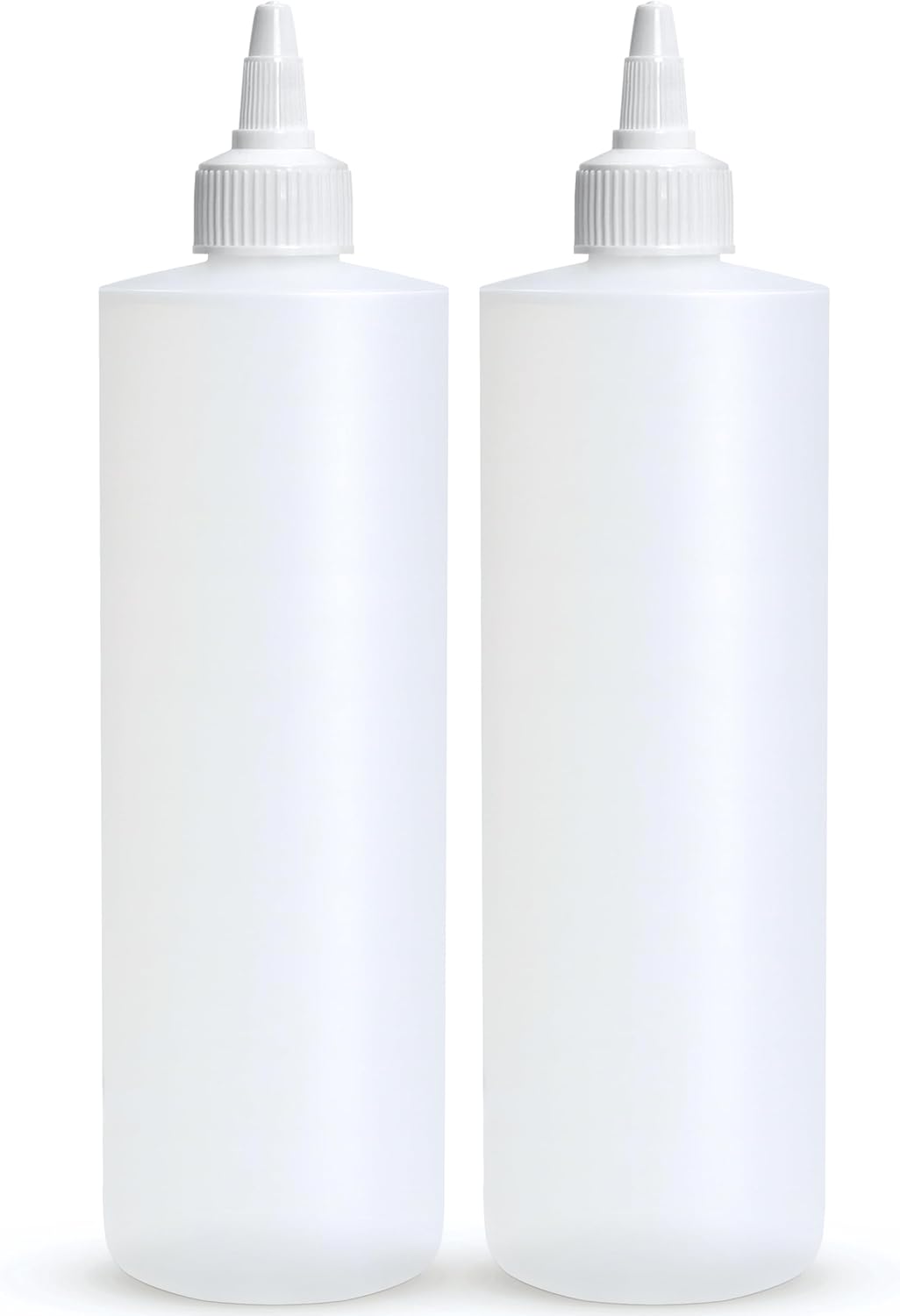 16 OZ 2 PACK BRIGHTFROM Condiment Squeeze Bottles, Empty Squirt Bottle with Twist Top Cap, Leak Proof - Great