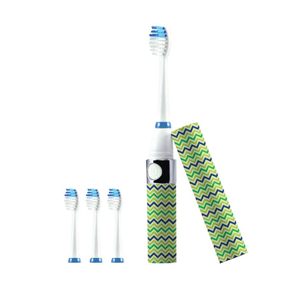 Pursonic Portable Sonic Toothbrush Battery Operated, Battery Included, 3 Brush Heads Included, 22,000 Strokes Per Minute, Brush On The Go (Blue)