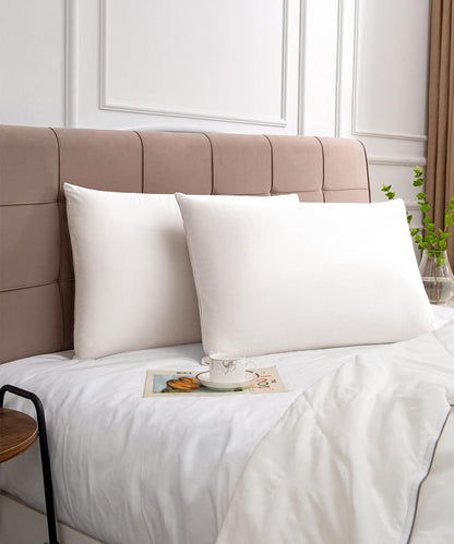 Warmstar King Size Cotton Pillowcases - Set of 2, 600 Thread Count, Soft & Breathable White 20x36 Inches