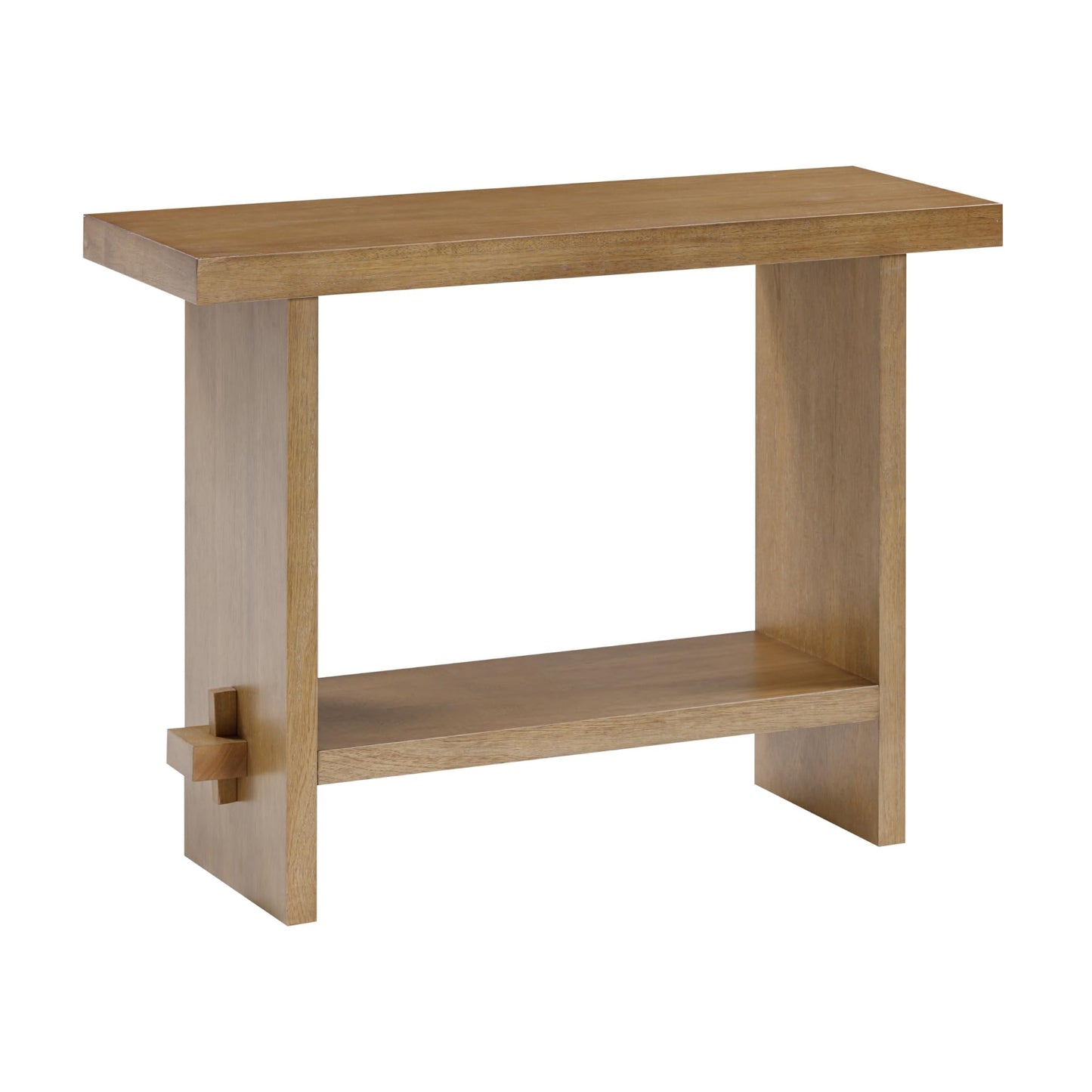 Nathan James Virgo Wood Accent Storage Console Sofa Table, for Entryway, Hallway or Living Room, Light Brown - Set of 2