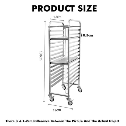 Rolling Baking Pan Speed Rack, Heavy-Duty For Bread Proofing And Storage, Suitable For Bakeries, Commercial Kitchens