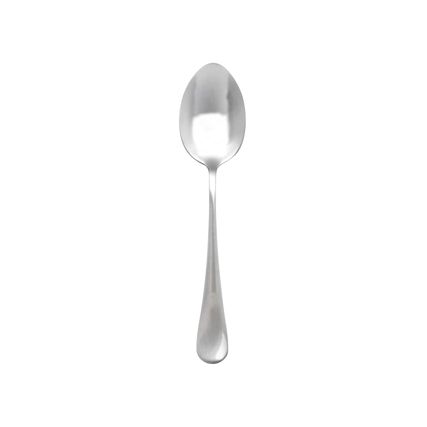 FSE SLTE104 Dessert Spoon, 7.17", Simple Line-Trimmed Handle, 18/0 Stainless Steel, Pack of 12