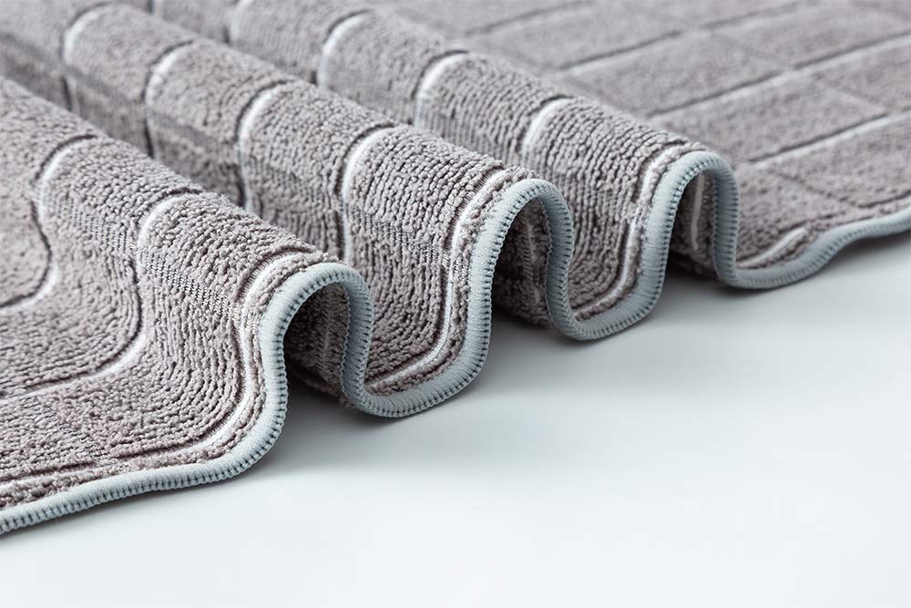 Microfiber Dish Towels - Soft, Super Absorbent and Lint Free Kitchen Towels - 8 Pack (Lattice Designed Gray Colors) - 26 x 18 Inch