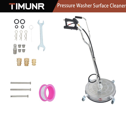 Timunr 24 Inch Pressure Washer Surface Cleaner with Handles and Wheels 6000psi Fit for Concrete, Sidewalk, Patio, Driveway