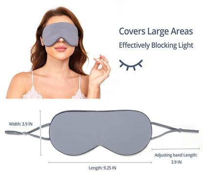 Sleeping Mask 2 Pack, Warm, Cool Double-Sided Use of Sleep Mask, Super Soft Blindfold with Adjustable Strap, Block Out Light, Comfort Sleep Eye Mask for Travel Meditation Nap