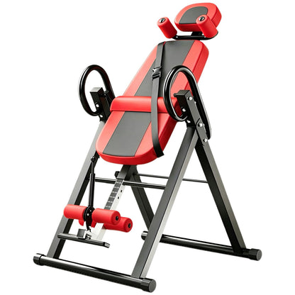 Inversion Table, Back Stretcher Machine for Back Pain Relief, Back Decompression, Hang Upside Down Back Stretcher, Lumbar Support, Easy to Assemble, Heavy Duty Up to 300LBS with Wider Backrest