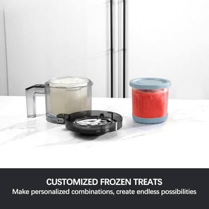 Omnikit Containers Replacement for Ninja Creami Pints and Lids - 4 Pack, 16oz Cups Compatible with NC301 NC300 NC299AMZ NC290 Series Ice Cream Maker - Airtight Anti-slip