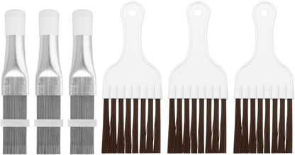 PATIKIL Air Conditioner Fin Comb, 3 Set Stainless Steel Condenser Fin Straightener & Cleaning Brush