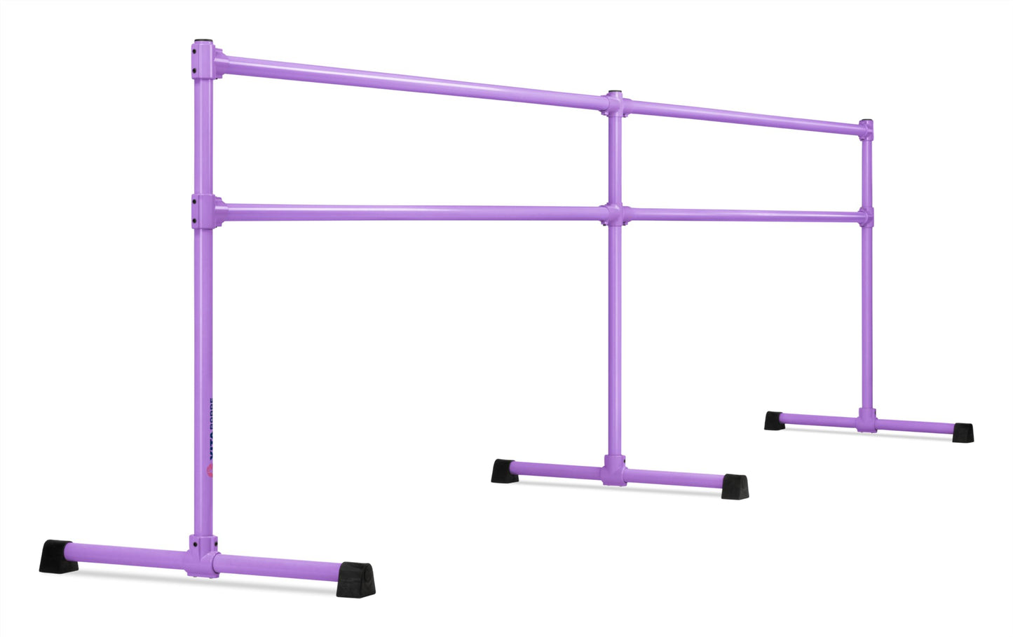 VITA Barre Portable Freestanding Double Ballet Barre, Extreme, 10 Ft Bars, Purple, Steel | Fixed Height, Made in USA, Home or Gym Exercise Equipment for Kids & Adults | Dance, Fitness, Pilates