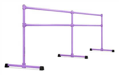 VITA Barre Portable Freestanding Double Ballet Barre, Extreme, 14 Ft Bars, Purple, Steel | Fixed Height, Made in USA, Home or Gym Exercise Equipment for Kids & Adults | Dance, Fitness, Pilates