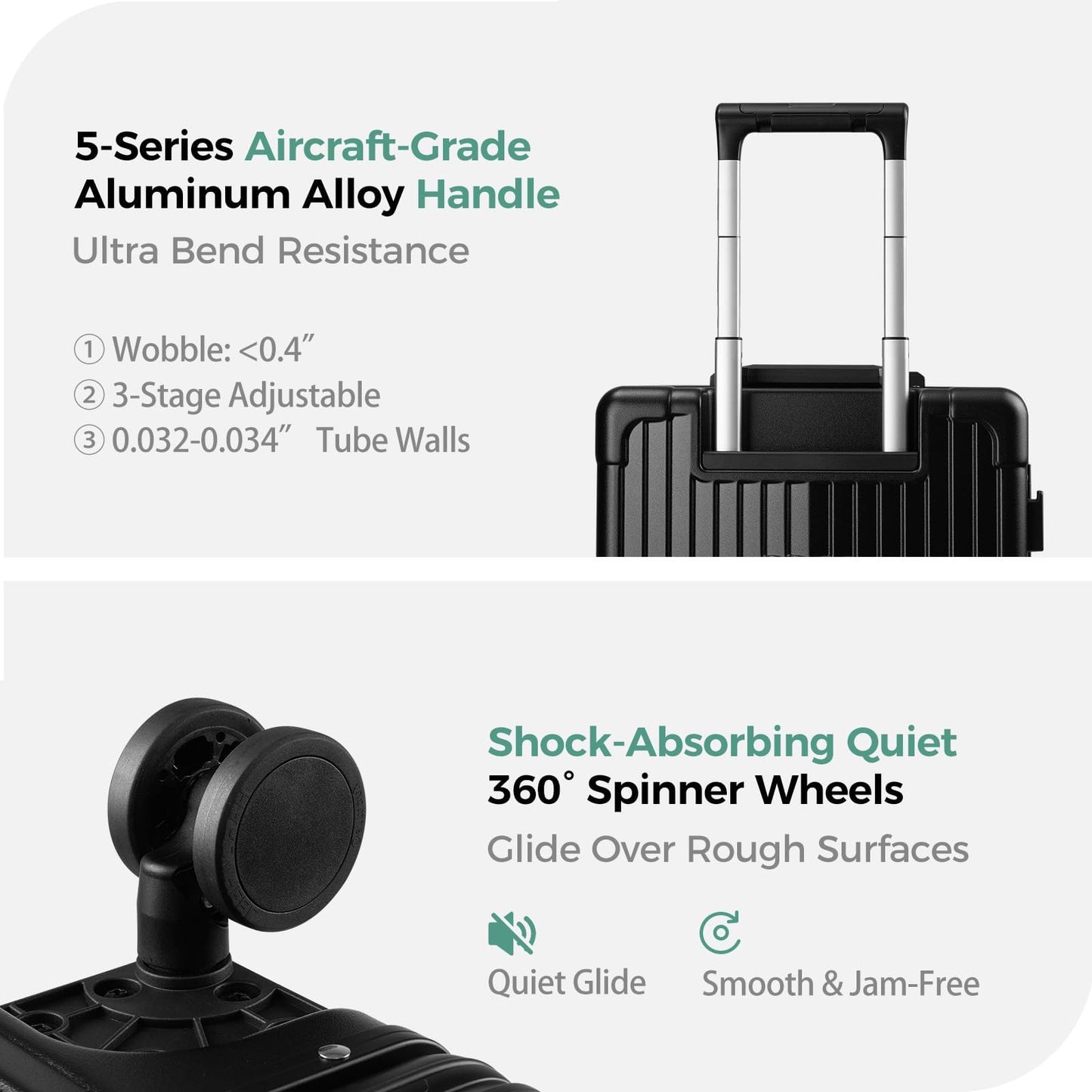 cllson Carry on Luggage Aluminium Frame with Cup Holder,Top opening Suitcases and USB Charging Port,Lightweight with Front Pocket Rolling Suitcases with Spinner Wheels (Beige, 20inch)