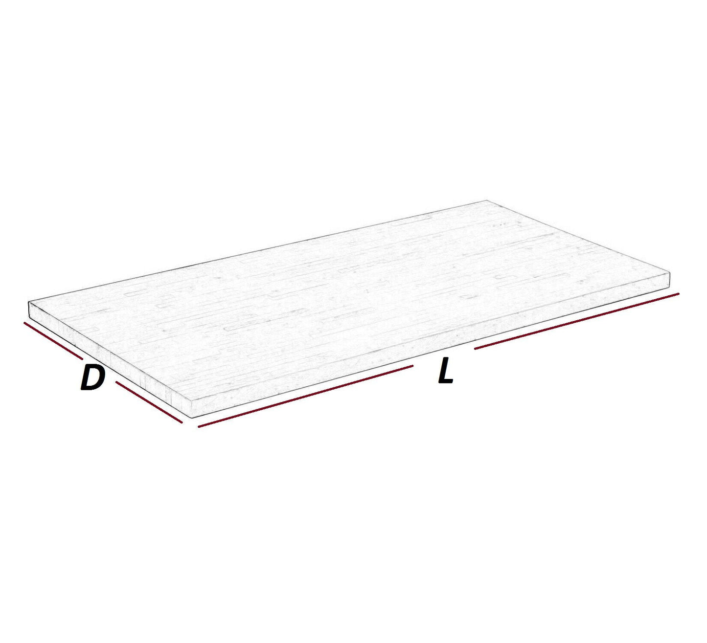 Nexel BTM430 Maple Bench Top, 48" W x 30" D x 1¾" Thick