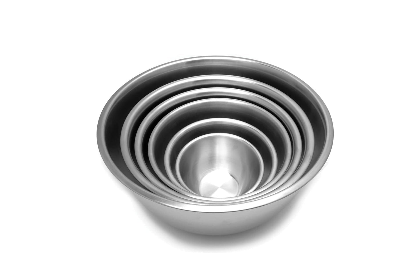 Fox Run 6-Piece Nesting Stainless Steel Polished Mirror Finish Mixing Bowls Set, 0.5, 1.25, 2.75, 4.25, 6.25 and 10.75 Quart