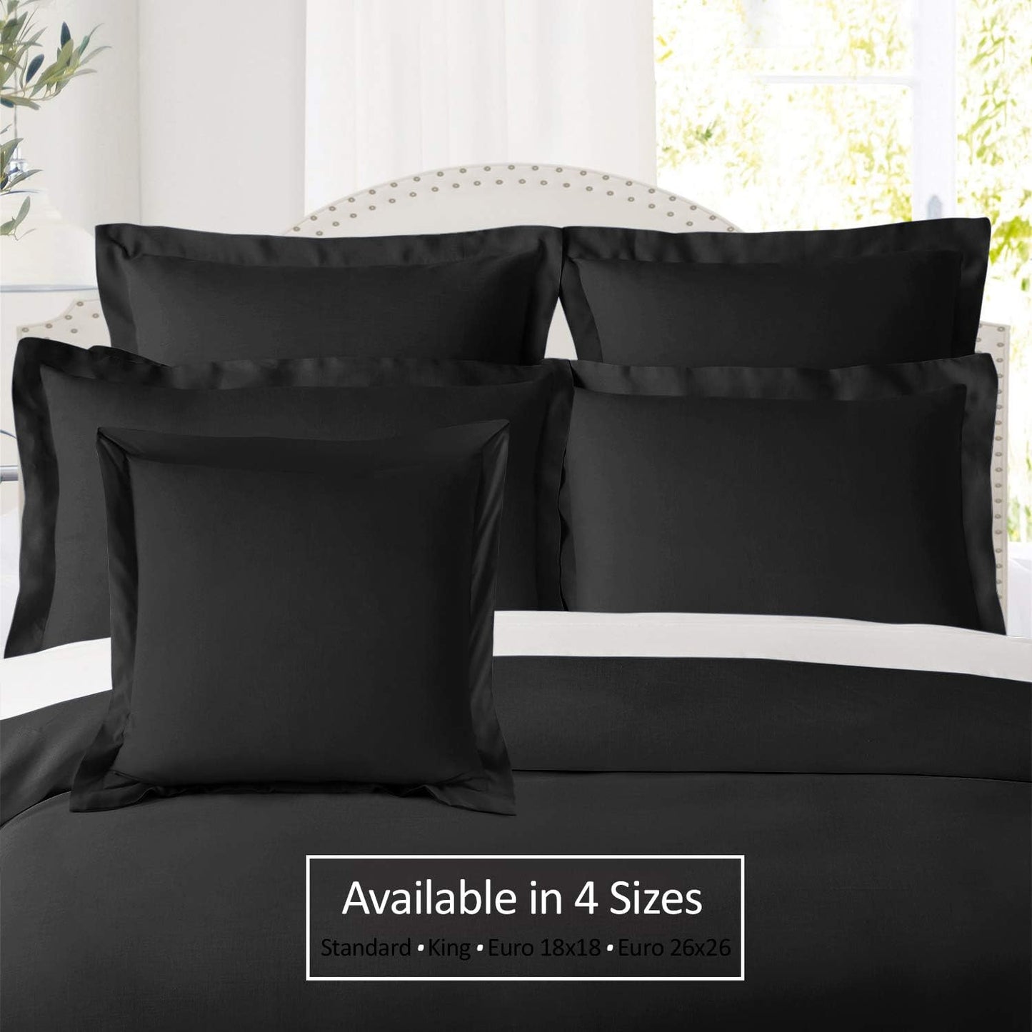 Nestl Soft Pillow Shams Set of 2 - Double Brushed Microfiber Pillow Covers, Hotel Style Premium Bed Pillow Cases, King