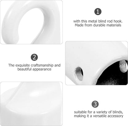 MAGICLULU 4Pcs Blind Wand Hook Tips - Replacement Metal Hardware for Vertical and Horizontal Blind Wand Repair