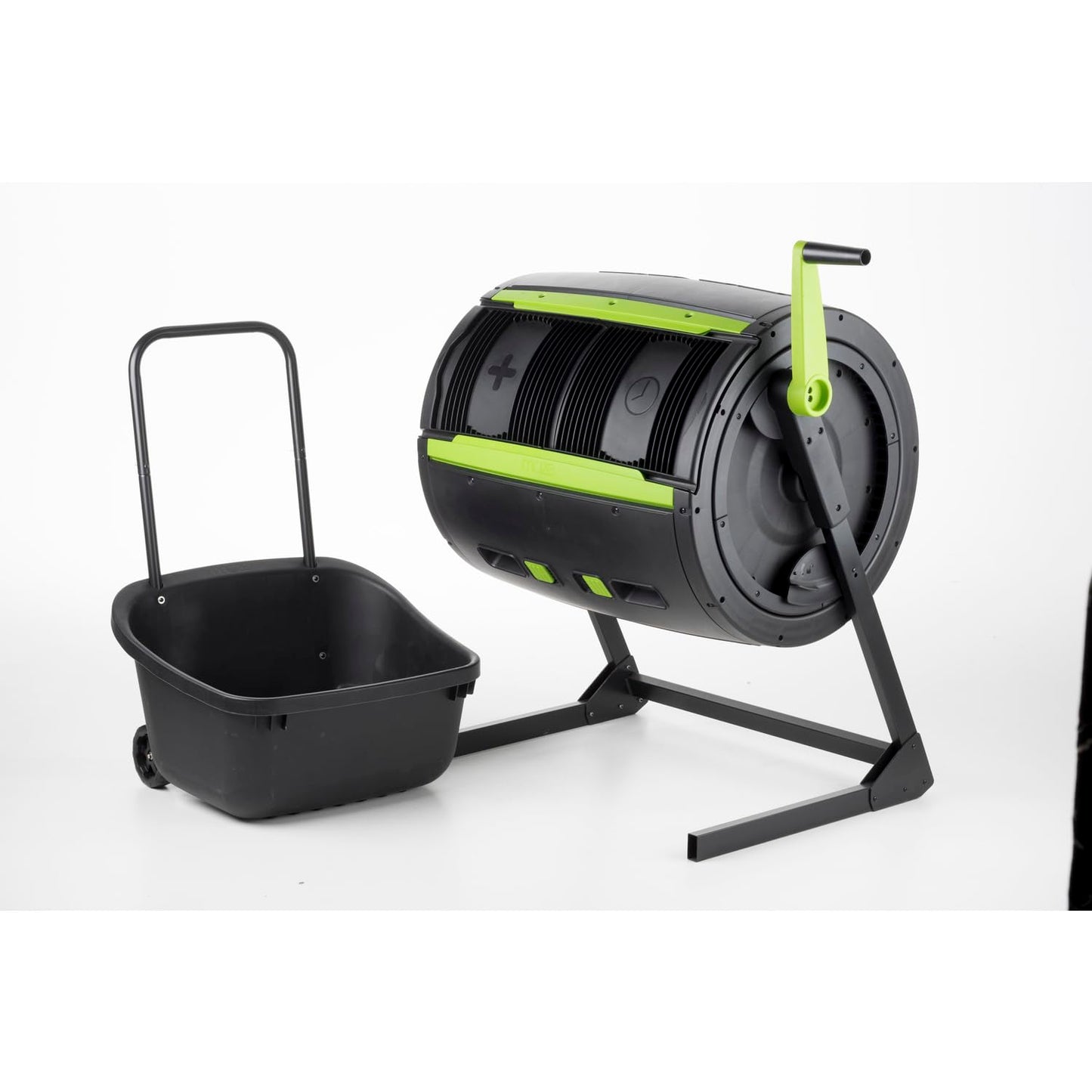 HomeStock Compost Tumbler Two Stage - UV Protected & Zinc Frame - Easy Turning & Cart Included
