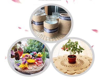 NorthPada 1/4 in (6 mm) X 328 Ft (100 Meters) Natural Sisal Hemp Rope Heavy Duty Thick Twine for Cat Scratcher Post Tree, Garden, Binding, Crafts Packing Material