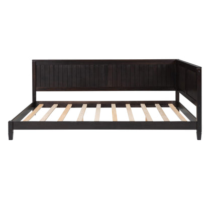 Merax Full Size Daybed Espresso Wood Sofa Bed