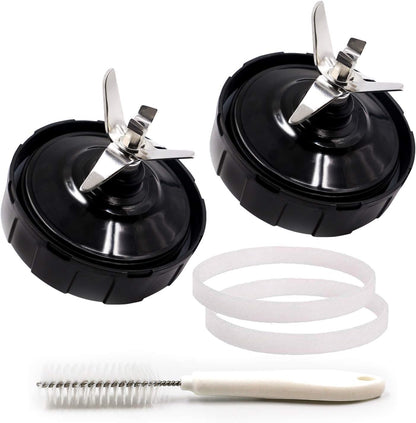 2 PACKS 7 FINS Extractor Blades, Replacement Bottom Blade for Ninja Blender Nutri Ninja Auto iQ and More