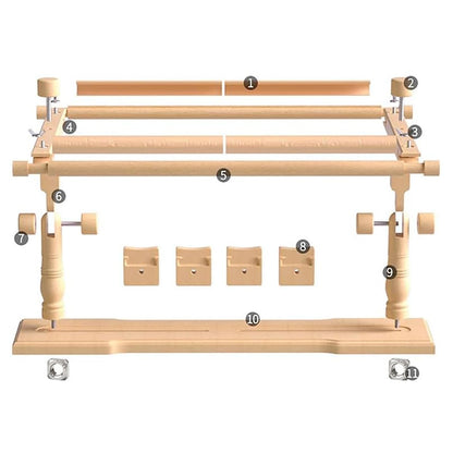 Adjustable Cross Stitch Frame - Scroll Frame with 220° Vertical Rotation, Sturdy Thick Material for Embroidery and Craft Sewing Projects