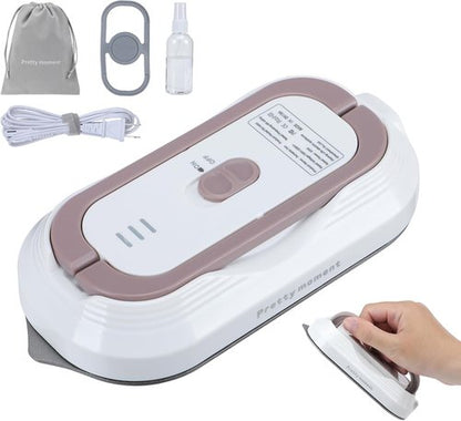 Biupky Mini Travel Iron - Fast Heating 300W with Ceramic Non-Stick Soleplate | Lightweight 0.8lbs