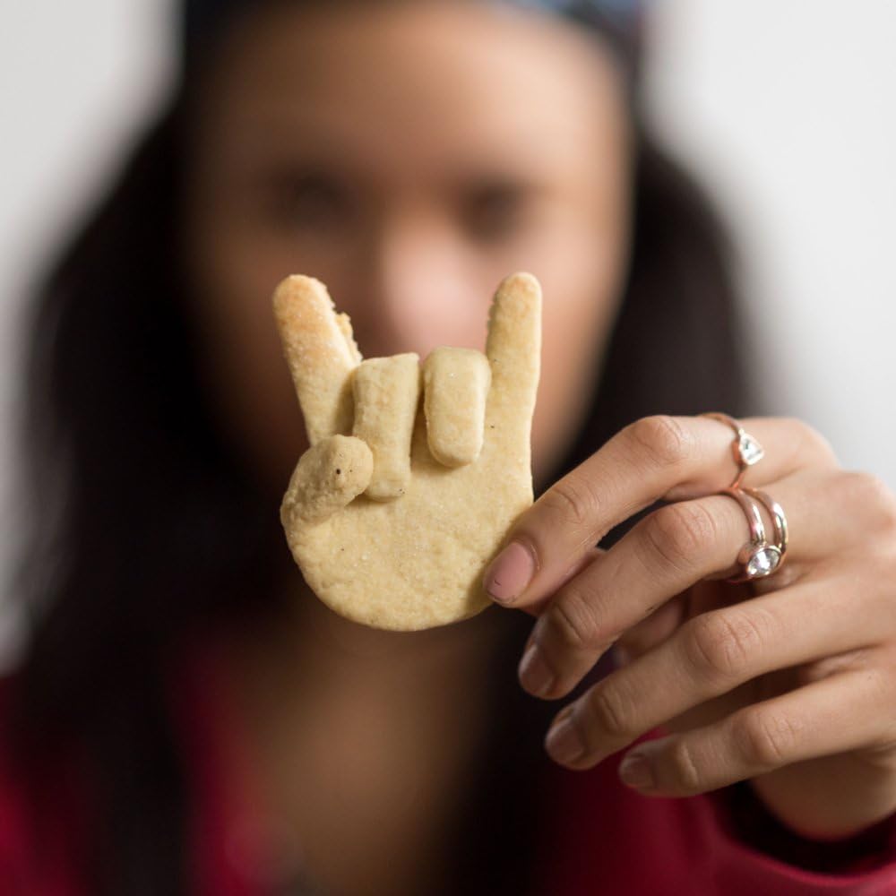 Suck UK Hand Cookie Cutter - Hand Shaped Novelty Cookie Cutter - Plastic Pastry Cutters for Kids - Red