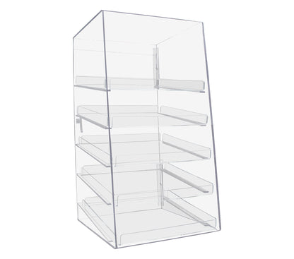 Bakery Display 5 Layer Acrylic Pastry Display Case with Back Doors and Removable Trays Countertop Bakery Display Case for Donuts Cookies Pastries Perfect for Commercial Use by Marketing Holders
