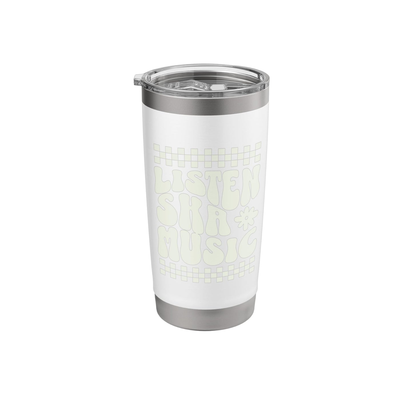 Anti-Racist Ska Punk 2-Tone Chess Checked OI Rude Boy Stainless Steel Insulated Tumbler